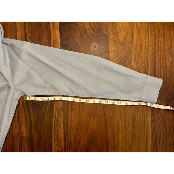 Ted Baker Men's Gray Collared Long Sleeve Cotton Button-Down Shirt Size 5 - Picture 4 of 8